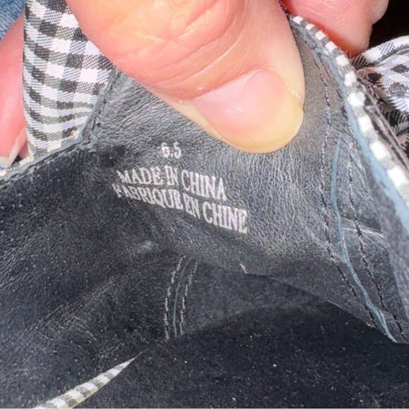 Jeffrey Campbell Black and White Gingham Plaid Bow Mules Slides 6.5 - Picture 11 of 11